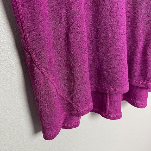John Mark Womens XL Magenta Tunic Dress Sheer Knit 3/4 Sleeve Button Back Detail - Picture 5 of 12